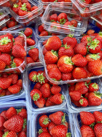 Full frame shot of strawberries