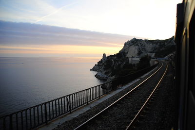 View of sea against sky during sunset