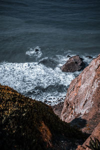 Rock formation on sea shore