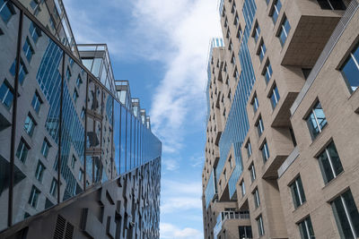 Low angle view of buildings in city