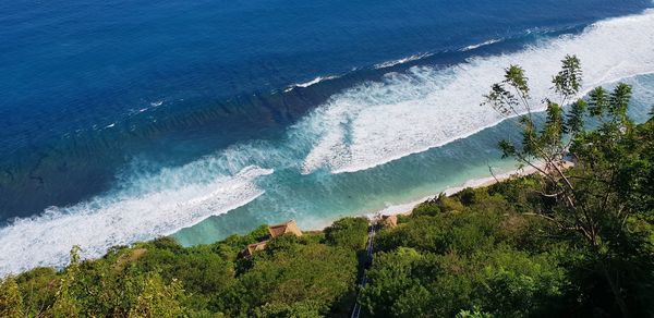 High angle view of sea