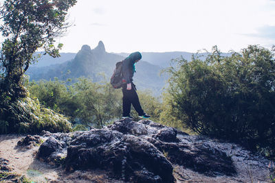 Woman on rocks