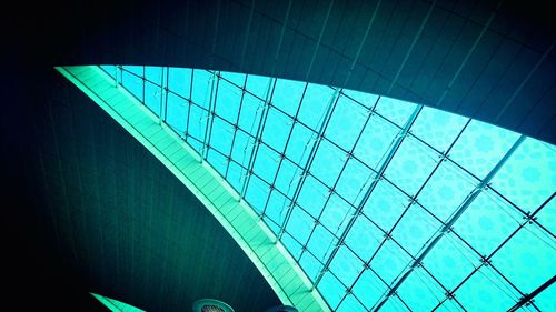 Low angle view of skylight in modern building