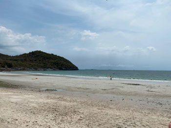 Scenic view of beach against sky in thailand