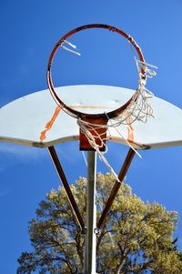 Basketball net in tatters