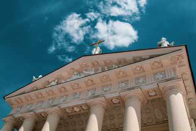 Low angle view of historical building against sky