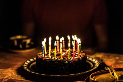Close-up of cake on table