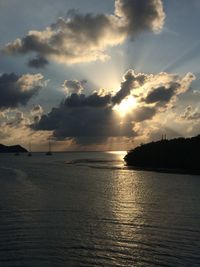 View of sea against cloudy sky