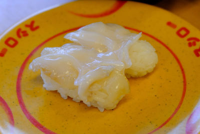 Close-up of dessert served on plate