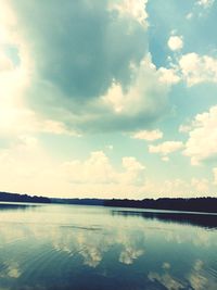 Reflection of clouds in sea