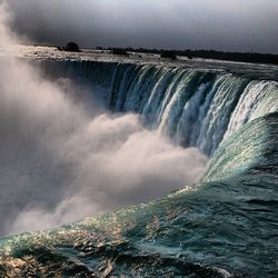 Scenic view of waterfall