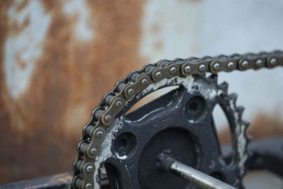 Close-up of machine part