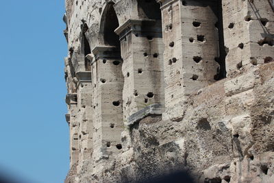 Low angle view of old building against sky