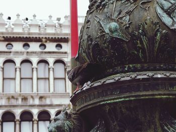 Low angle view of statue of historic building