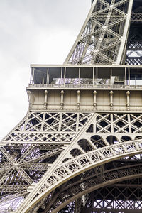 Low angle view of eiffel tower