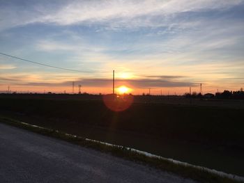 Scenic view of sunset over landscape