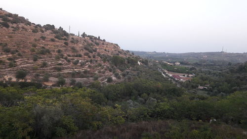 Scenic view of landscape against clear sky