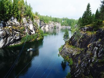 Scenic view of river against sky