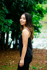 Portrait of smiling young woman