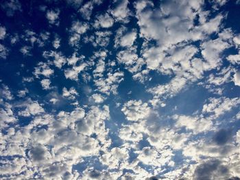 Low angle view of clouds in sky