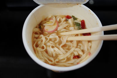 Close-up of soup in bowl