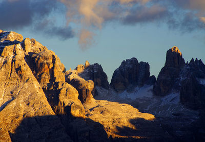 Rock formations against sky