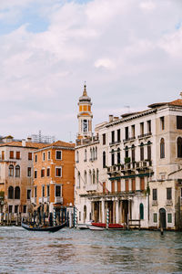 View of buildings against cloudy sky