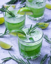 Refreshing summer cucumber and lime drink