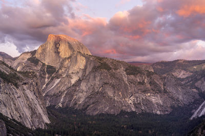 Scenic view of rocky mountains against sky