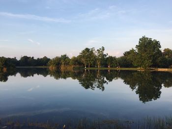 Lake and beautiful water reflection