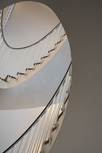 Low angle view of spiral staircase