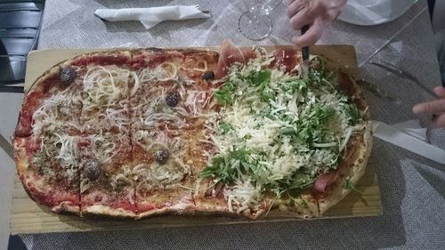 Close-up of food on table