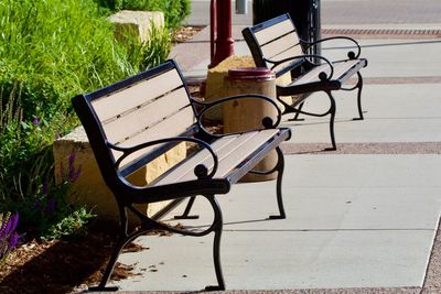 Close-up of chair on table