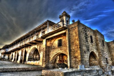 Low angle view of historic building against sky