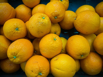Full frame shot of oranges in market