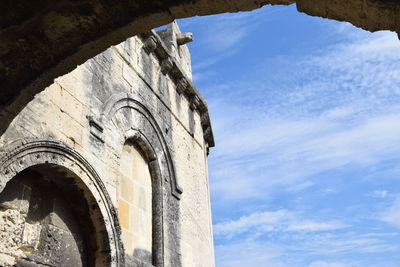 Low angle view of historical building against sky