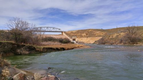 Scenic view of river against sky