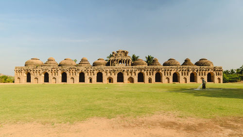 View of historical building against clear sky