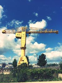 Low angle view of built structure against blue sky