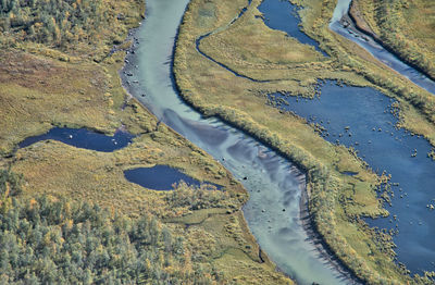 Aerial view of river