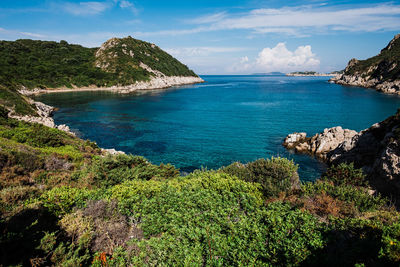 Landscape images of porto timoni beach on corfu.