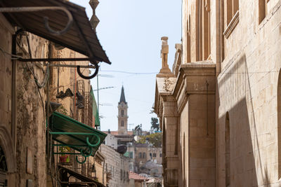 Low angle view of buildings in city