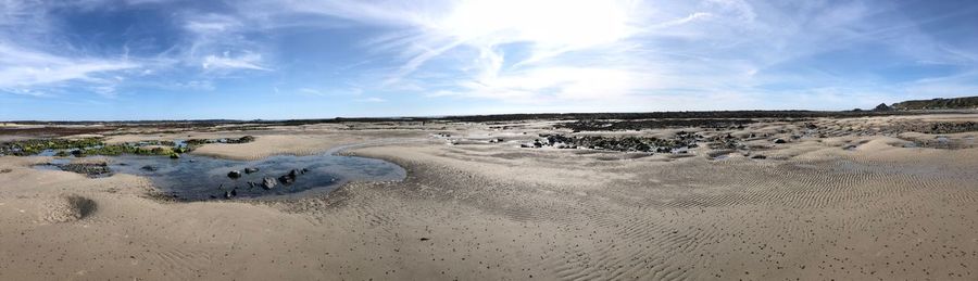 Panoramic view of beach against sky