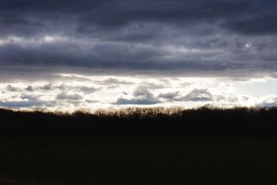 Dramatic sky over landscape