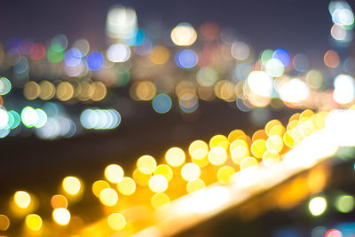 Defocused lights at night