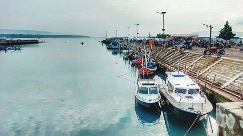 Boats in sea