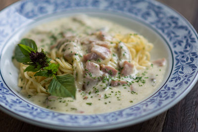 Close-up of pasta dish