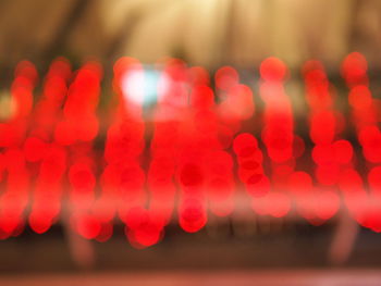 Defocused image of illuminated lights