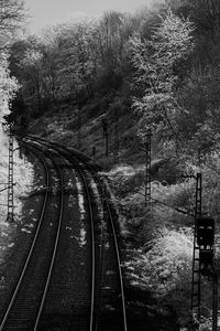 Railroad tracks on railroad track