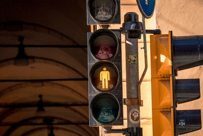 Close-up of illuminated light